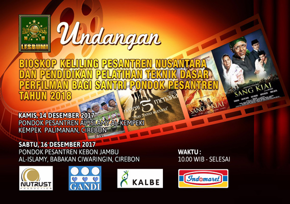 Bioskop keliling pesantren nusantara dan pendidikan pelatihan teknik dasar perfilman bagi santri pondok pesantren tahun 2018