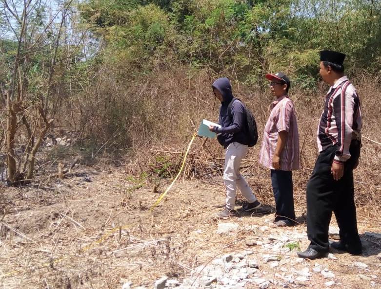 MWC NU Siap Bangun Kantor, LWP NU Lakukan Pengukuran Tanah Wakaf