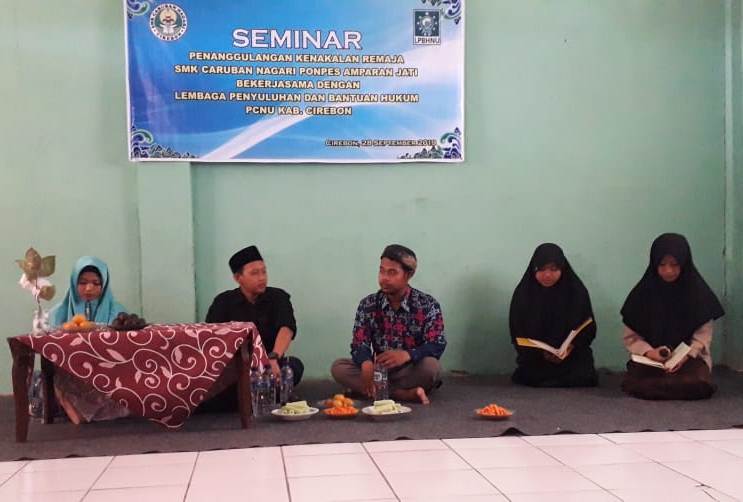 Cegah Kenakalan Remaja, LPBH NU-SMK Caruban Nagari Gelar Seminar