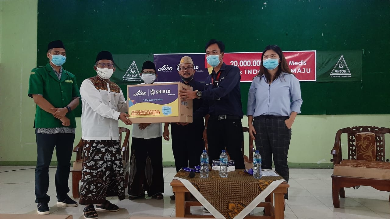 GP Ansor Cirebon dan Aice Group Rayakan Hari Santri dengan Distribusikan Masker Medis