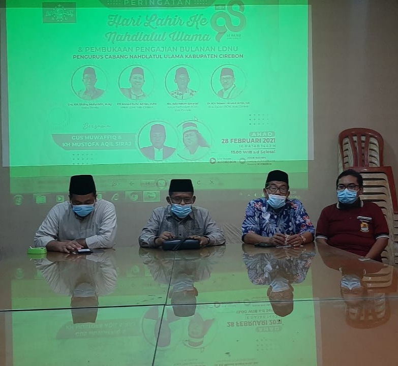 Angkat Tema Meneguhkan Dakwah di Masa Pandemi, Harlah ke-98 NU di Kabupaten Cirebon Digelar Sederhana